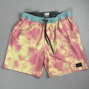 Rip Curl Lay Days Boardshorts Pink Yellow Tie‎ Dye Swim Trunks Mens Size S